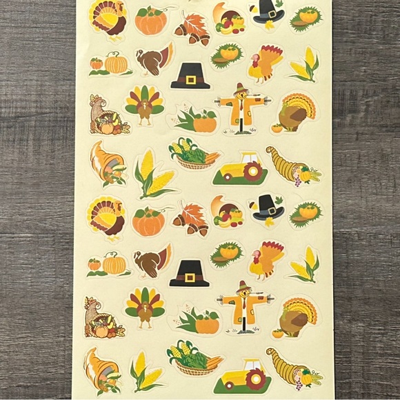 💞 New Thanksgiving Turkey & Harvest Scrapbook Craft Stickers - Picture 1 of 2